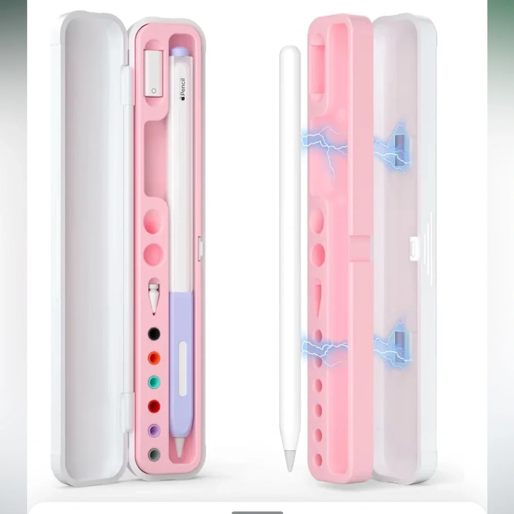 Pink Stylus Pen Case with Charging Capability